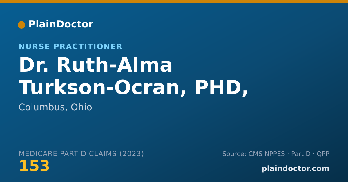 Shareable card for Ruth-Alma Turkson-Ocran, PHD, CNP - Nurse Practitioner, Columbus, OH