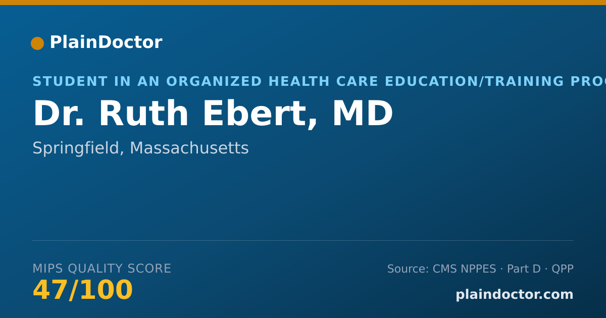 Shareable card for Ruth Ebert, MD - Student in an Organized Health Care Education/Training Program, Springfield, MA