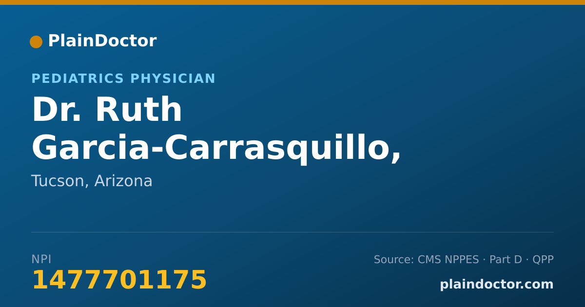 Shareable card for Ruth Garcia-Carrasquillo, M.D. - Pediatrics Physician, Tucson, AZ