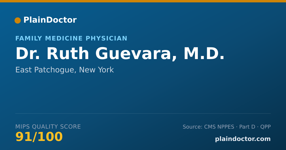 Shareable card for Ruth Guevara, M.D. - Family Medicine Physician, East Patchogue, NY