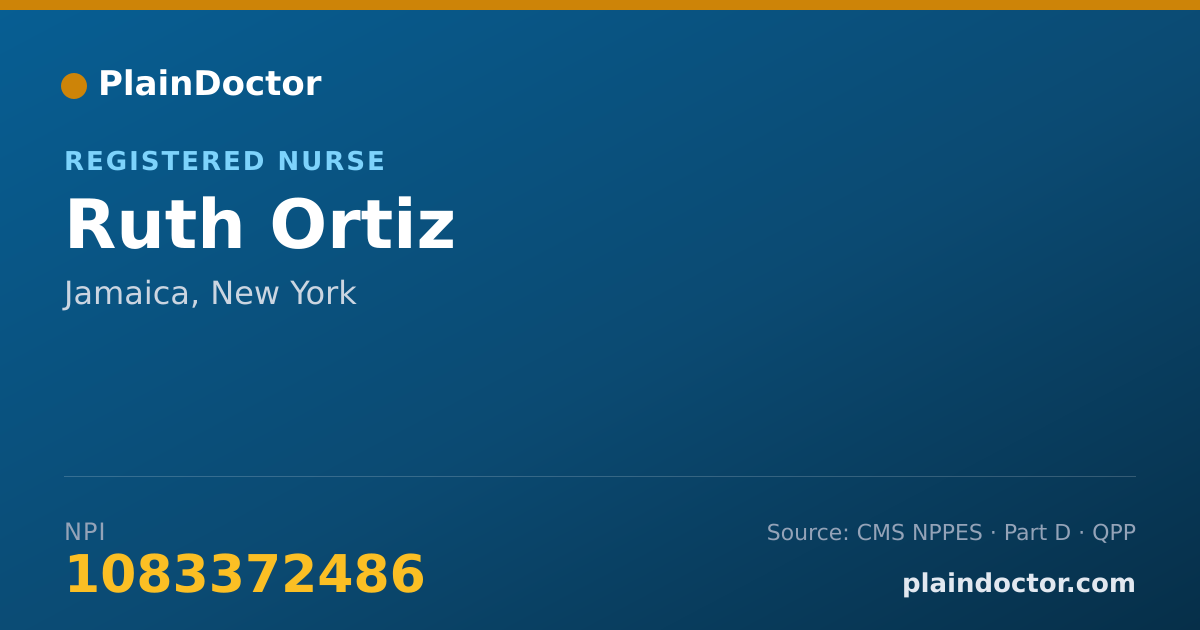 Shareable card for Ruth Ortiz - Registered Nurse, Jamaica, NY