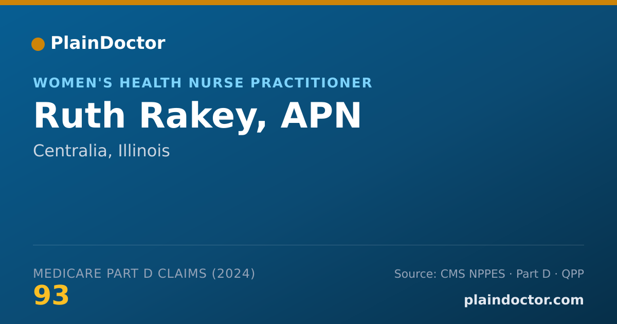 Shareable card for Ruth Rakey, APN - Women's Health Nurse Practitioner, Centralia, IL