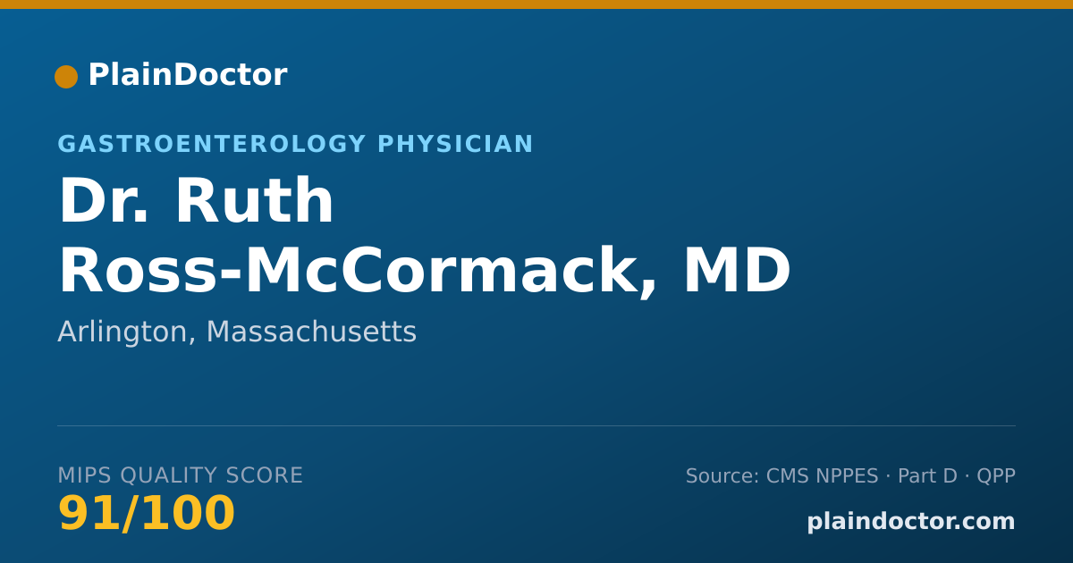 Shareable card for Ruth Ross-McCormack, MD - Gastroenterology Physician, Arlington, MA