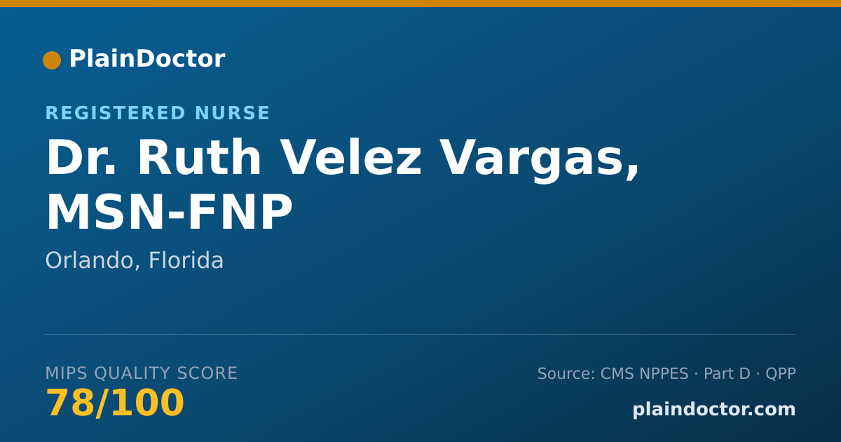Shareable card for Ruth Velez Vargas, MSN-FNP - Registered Nurse, Orlando, FL