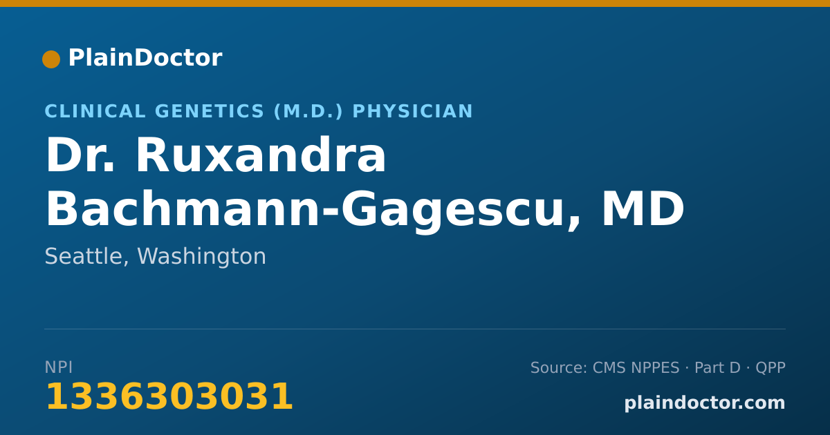 Shareable card for Ruxandra Bachmann-Gagescu, MD - Clinical Genetics (M.D.) Physician, Seattle, WA