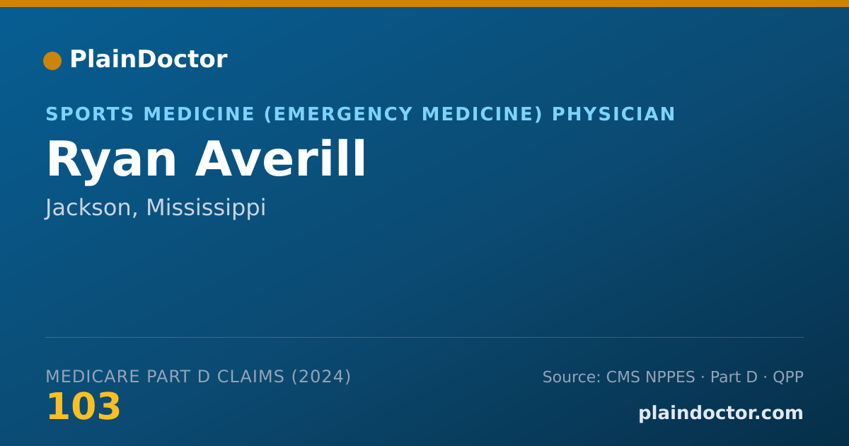 Shareable card for Ryan Averill - Sports Medicine (Emergency Medicine) Physician, Jackson, MS
