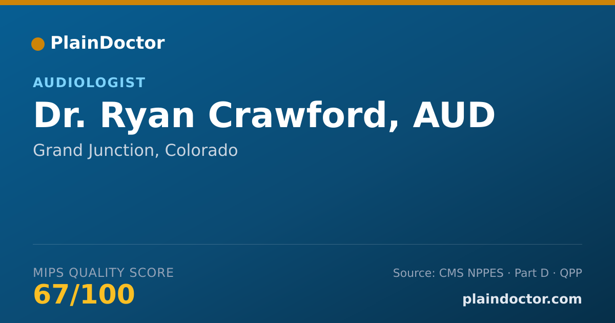 Shareable card for Ryan Crawford, AUD - Audiologist, Grand Junction, CO