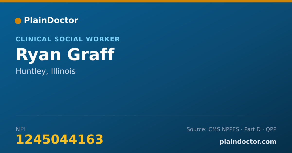Shareable card for Ryan Graff - Clinical Social Worker, Huntley, IL