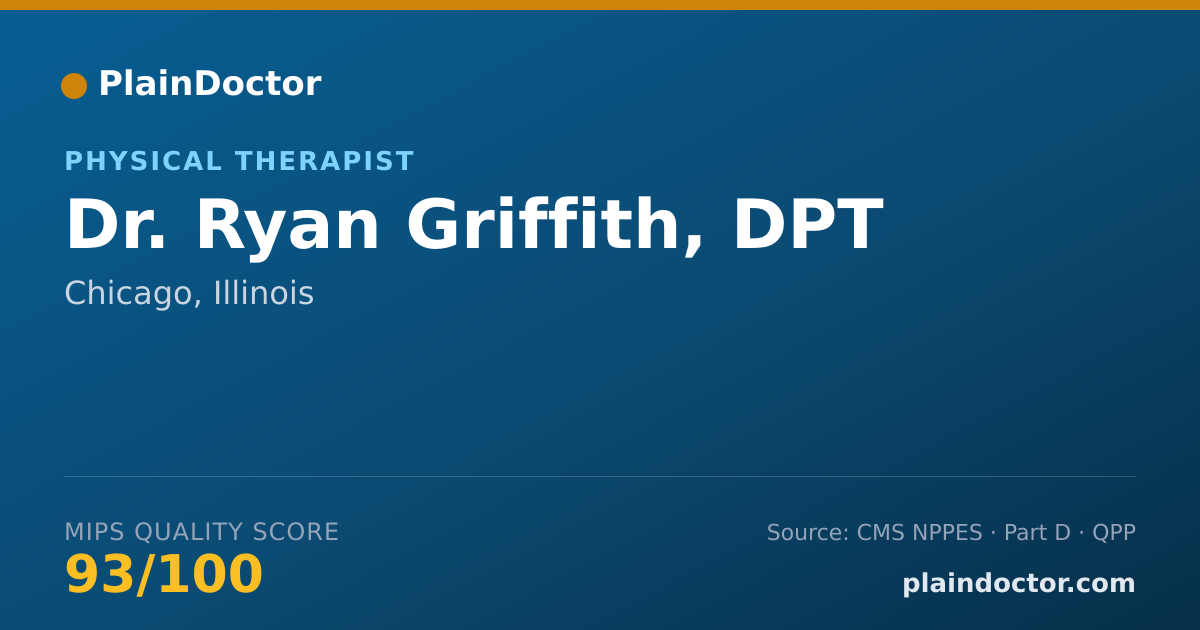 Shareable card for Ryan Griffith, DPT - Physical Therapist, Chicago, IL