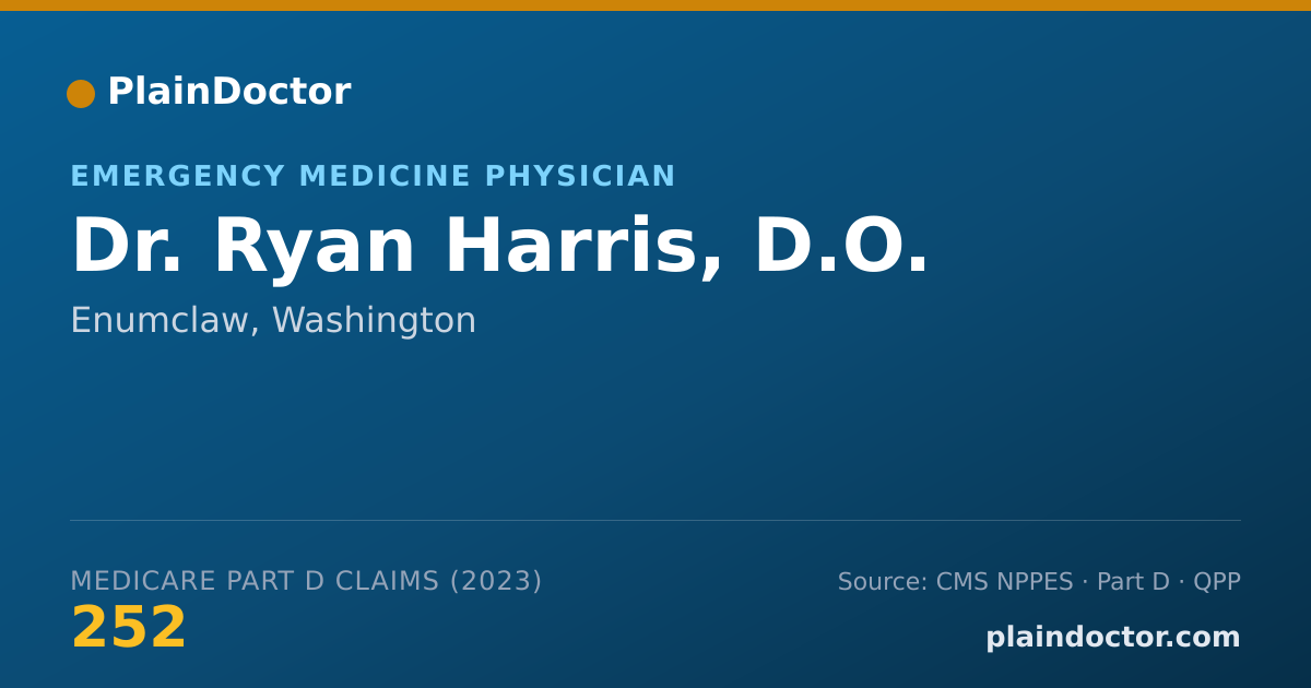 Shareable card for Ryan Harris, D.O. - Emergency Medicine Physician, Enumclaw, WA