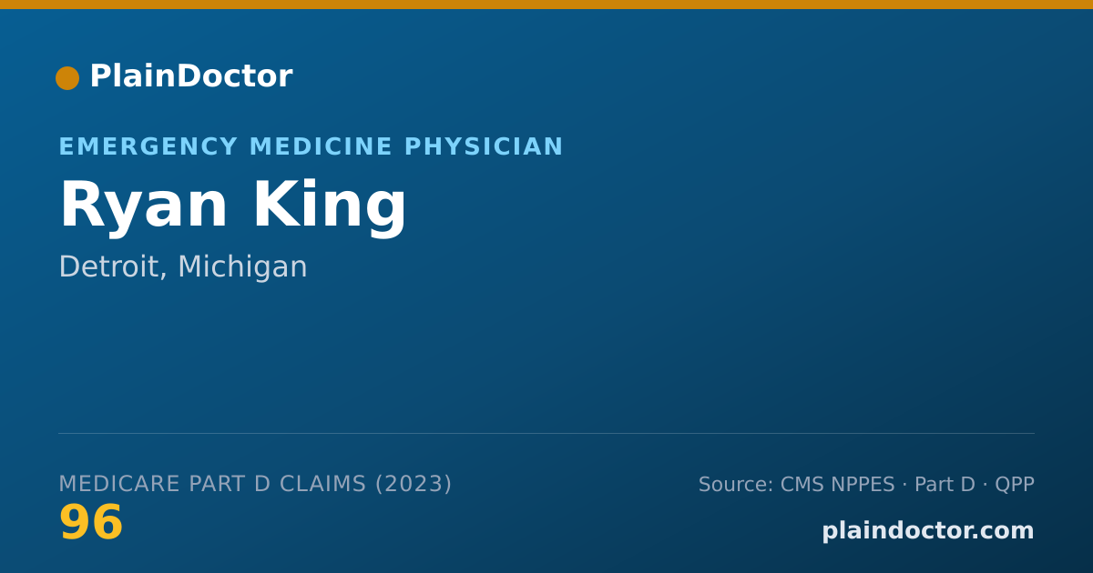 Shareable card for Ryan King - Emergency Medicine Physician, Detroit, MI