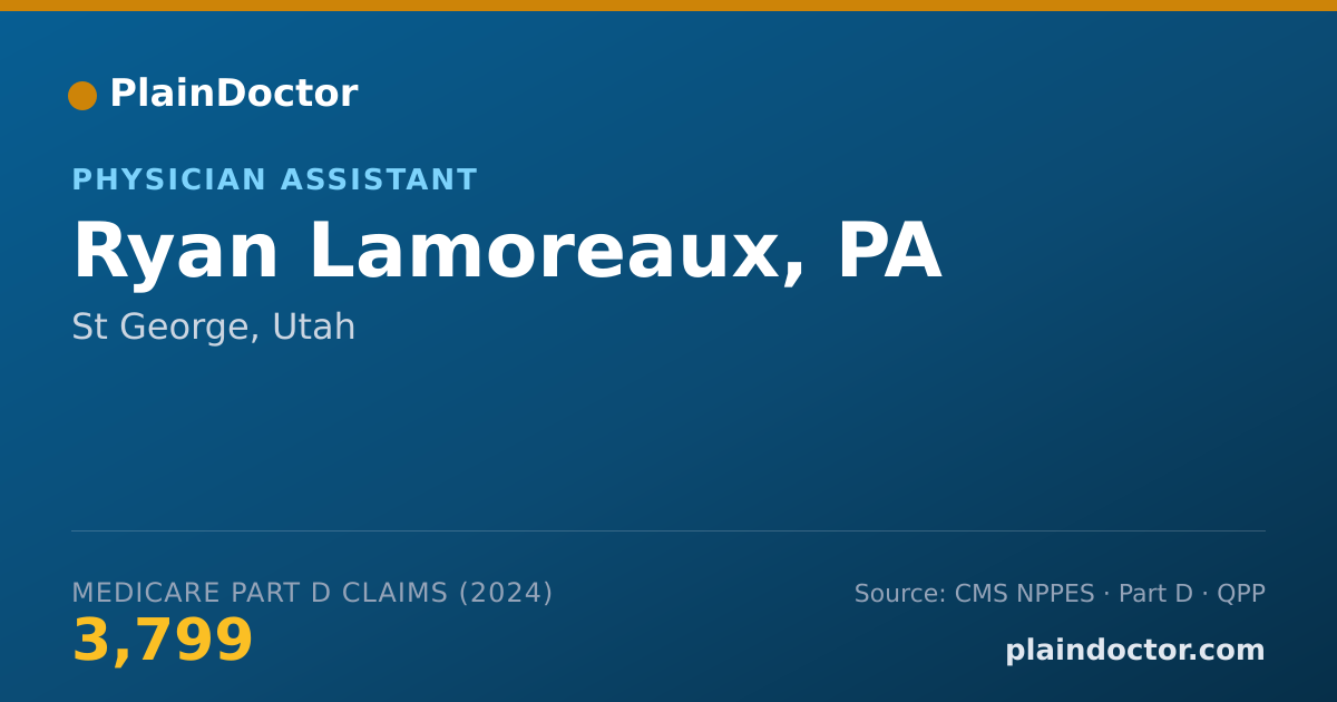 Shareable card for Ryan Lamoreaux, PA - Physician Assistant, St George, UT