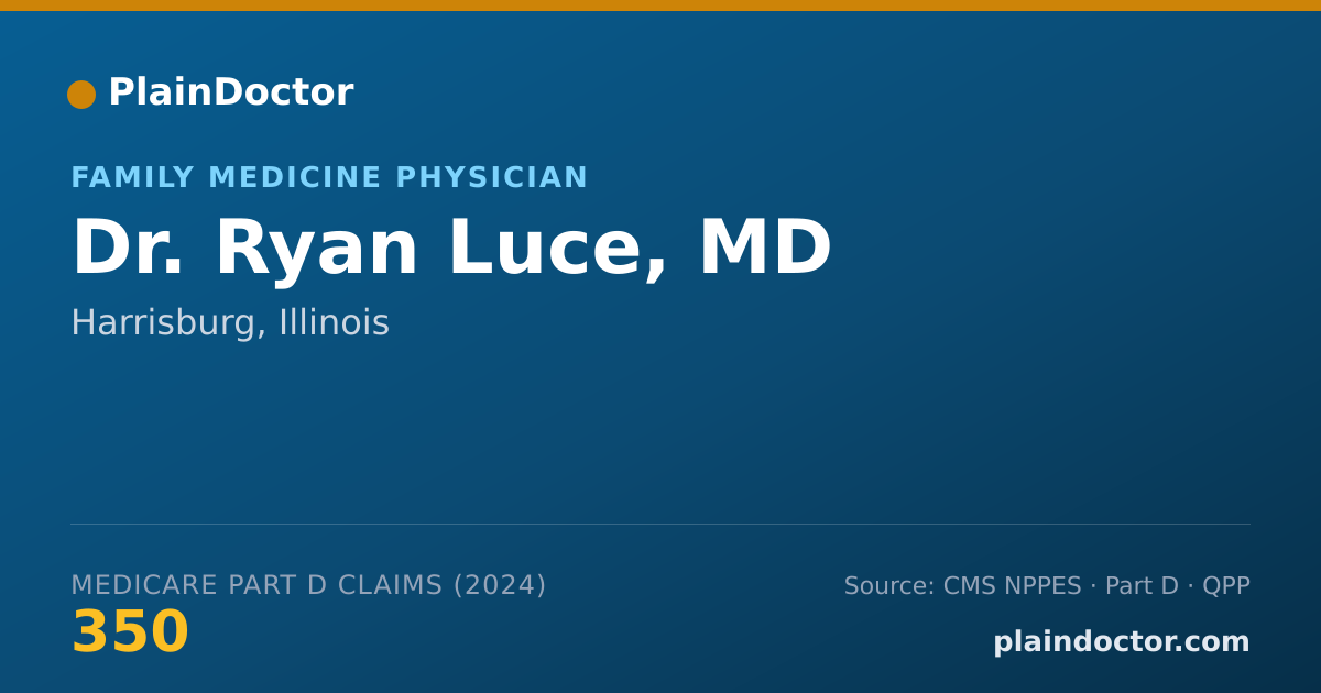 Shareable card for Ryan Luce, MD - Family Medicine Physician, Harrisburg, IL