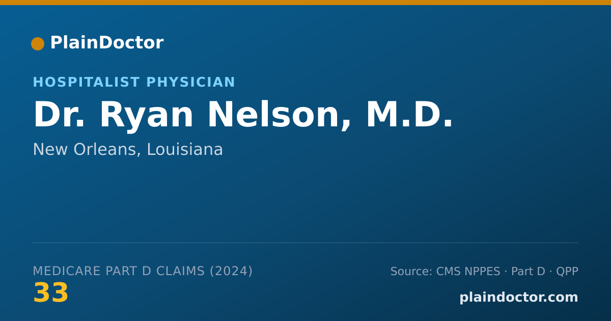 Shareable card for Ryan Nelson, M.D. - Student in an Organized Health Care Education/Training Program, New Orleans, LA