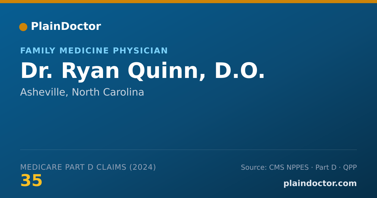 Shareable card for Ryan Quinn, D.O. - Family Medicine Physician, Asheville, NC