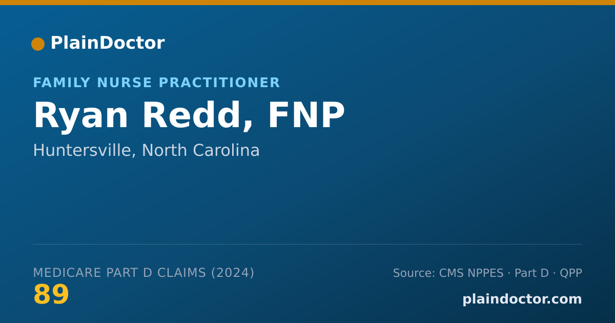 Shareable card for Ryan Redd, FNP - Family Nurse Practitioner, Huntersville, NC
