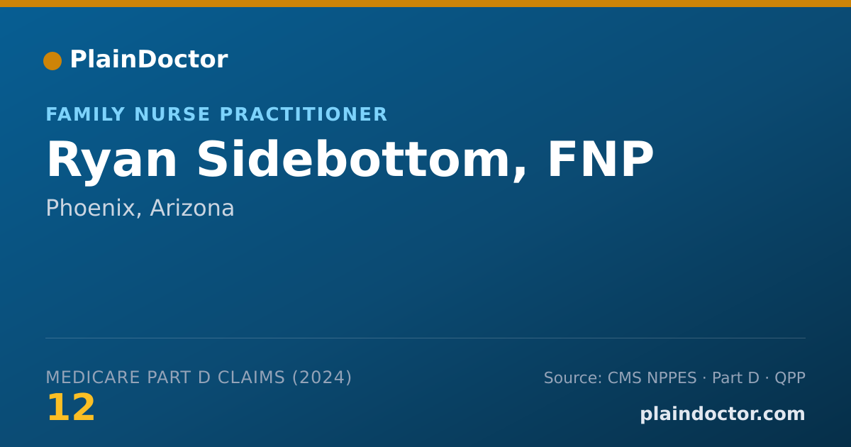 Shareable card for Ryan Sidebottom, FNP - Family Nurse Practitioner, Phoenix, AZ