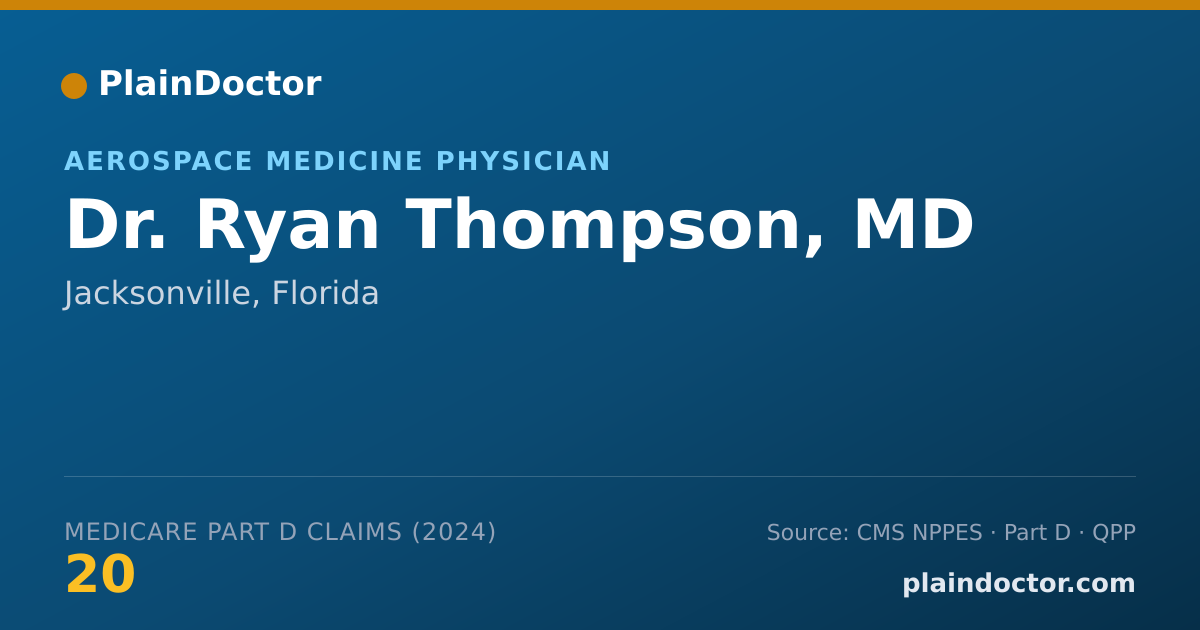 Shareable card for Ryan Thompson, MD - General Practice Physician, Jacksonville, FL