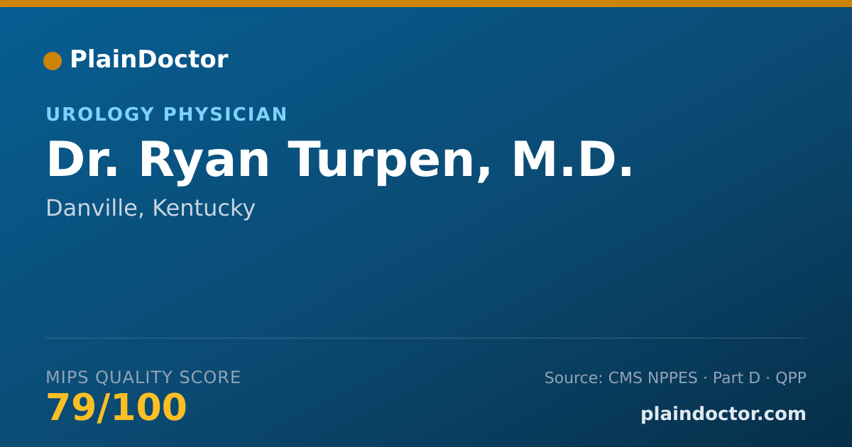 Shareable card for Ryan Turpen, M.D. - Urology Physician, Danville, KY