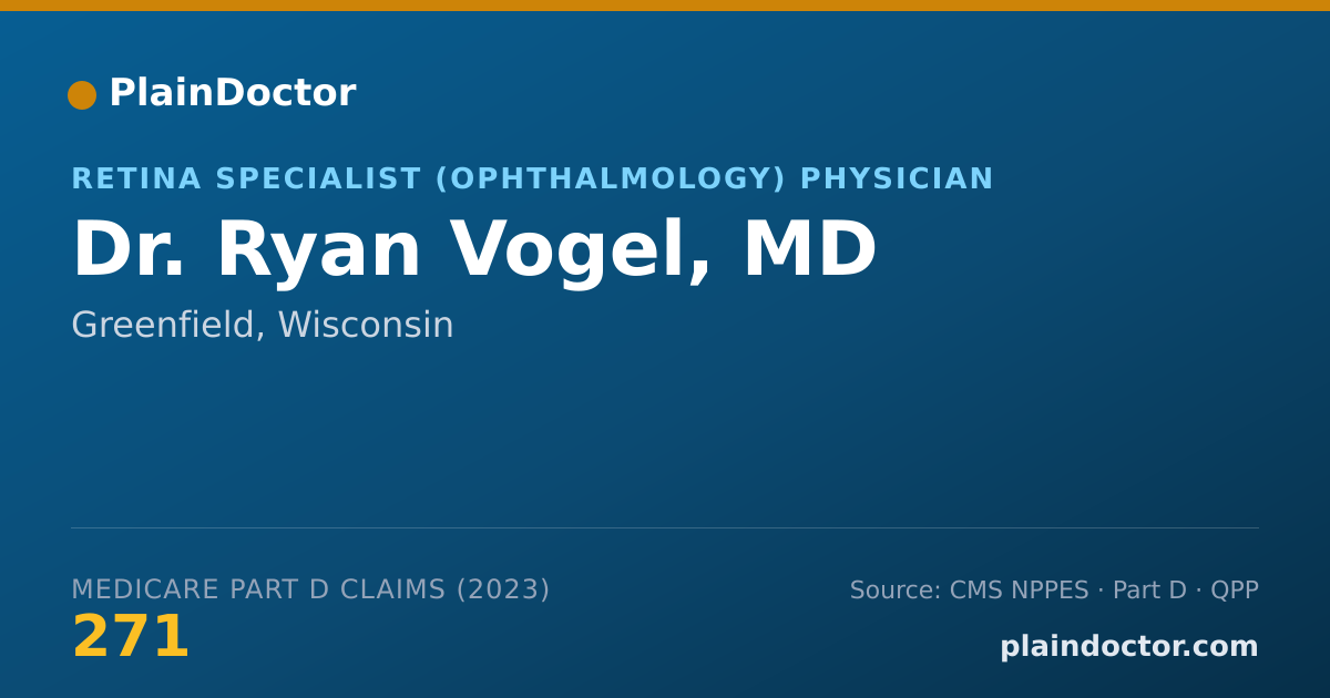 Shareable card for Ryan Vogel, MD - Retina Specialist (Ophthalmology) Physician, Greenfield, WI