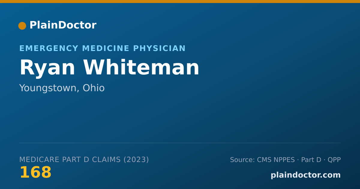 Shareable card for Ryan Whiteman - Emergency Medicine Physician, Youngstown, OH