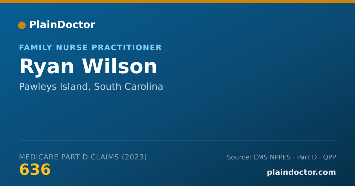 Shareable card for Ryan Wilson - Family Nurse Practitioner, Pawleys Island, SC
