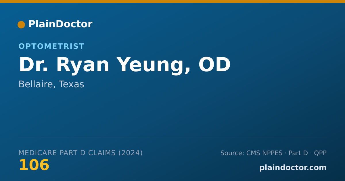 Shareable card for Ryan Yeung, OD - Optometrist, Bellaire, TX