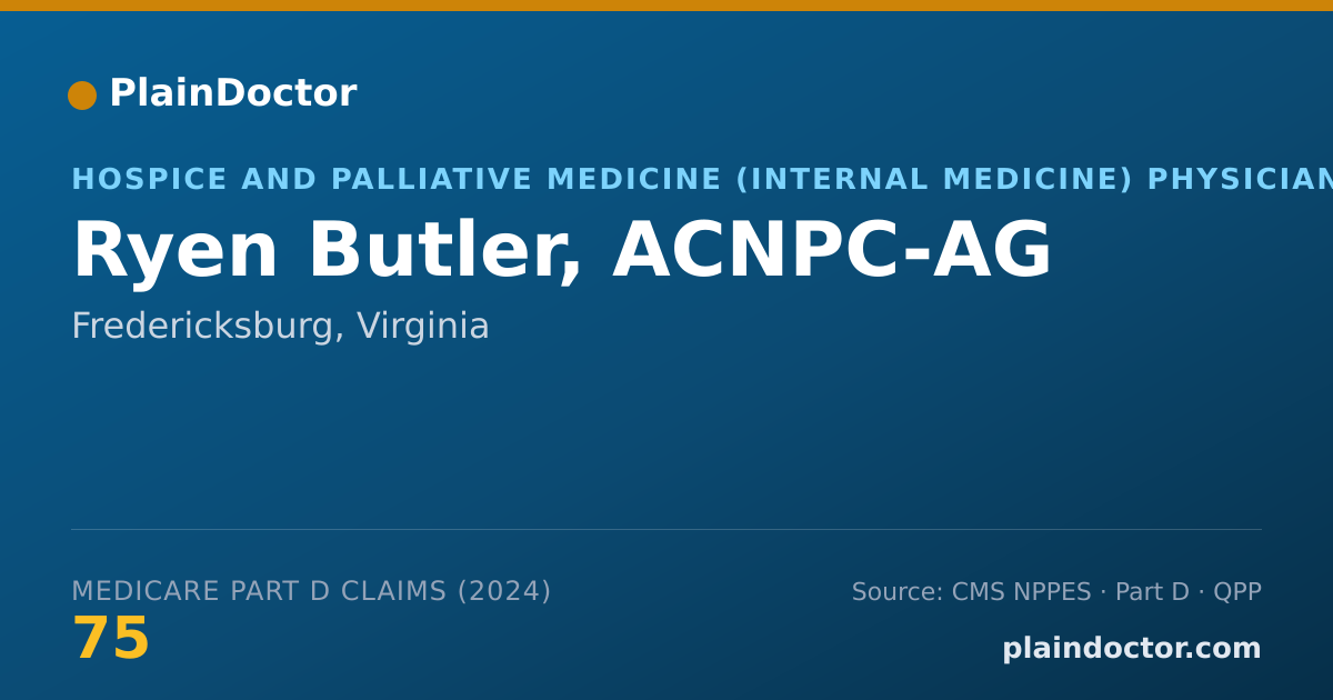 Shareable card for Ryen Butler, ACNPC-AG - Hospice and Palliative Medicine (Internal Medicine) Physician, Fredericksburg, VA