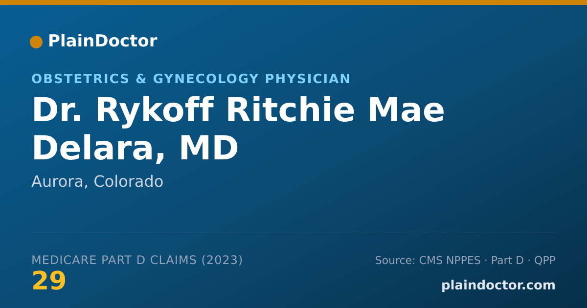 Shareable card for Rykoff Ritchie Mae Delara, MD - Obstetrics & Gynecology Physician, Aurora, CO