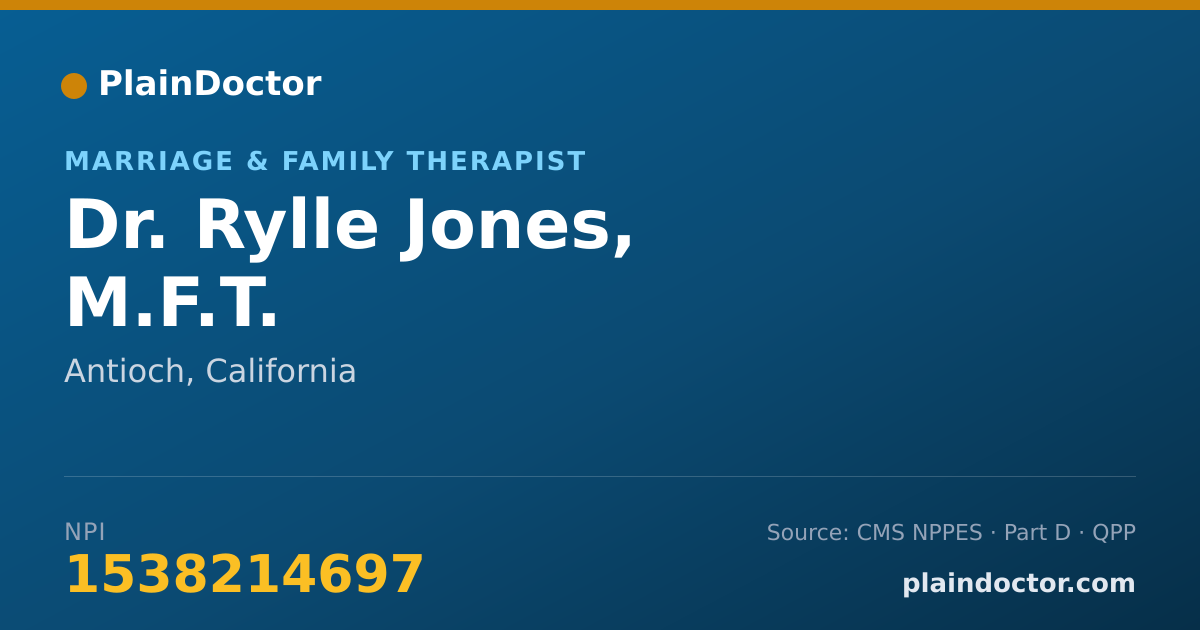 Shareable card for Rylle Jones, M.F.T. - Marriage & Family Therapist, Antioch, CA