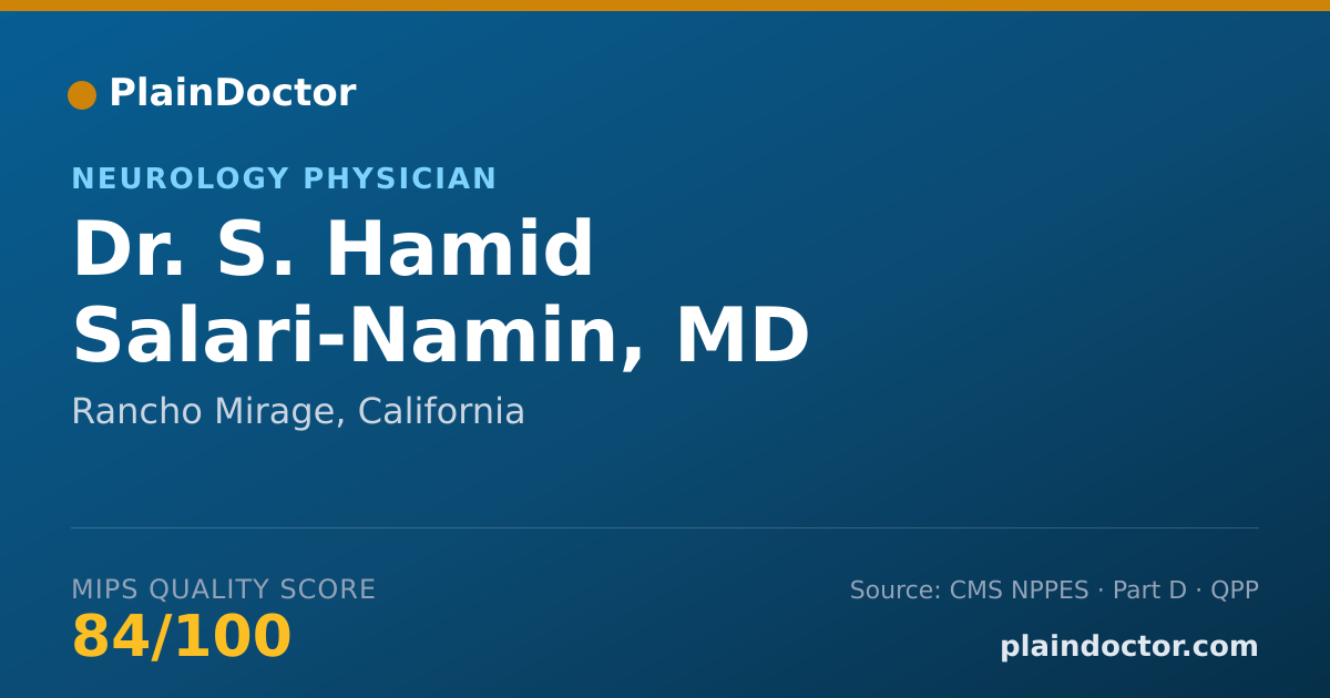 Shareable card for S. Hamid Salari-Namin, MD - Neurology Physician, Rancho Mirage, CA