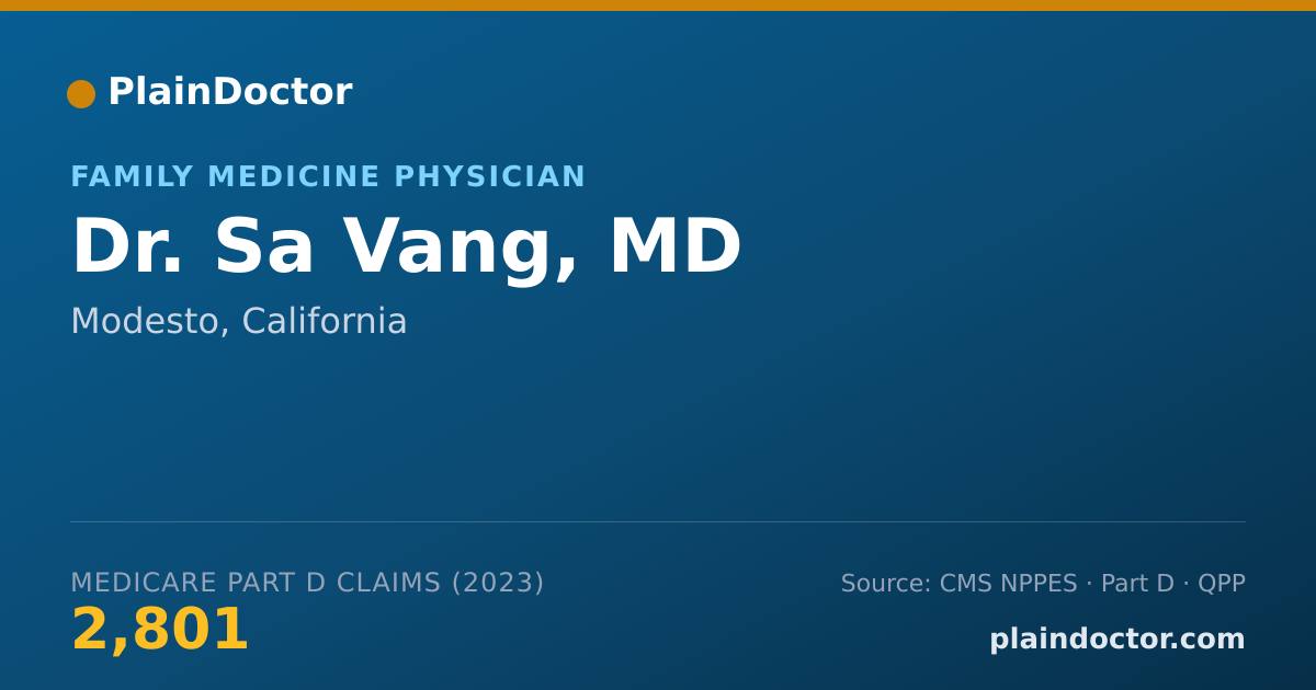 Shareable card for Sa Vang, MD - Family Medicine Physician, Modesto, CA