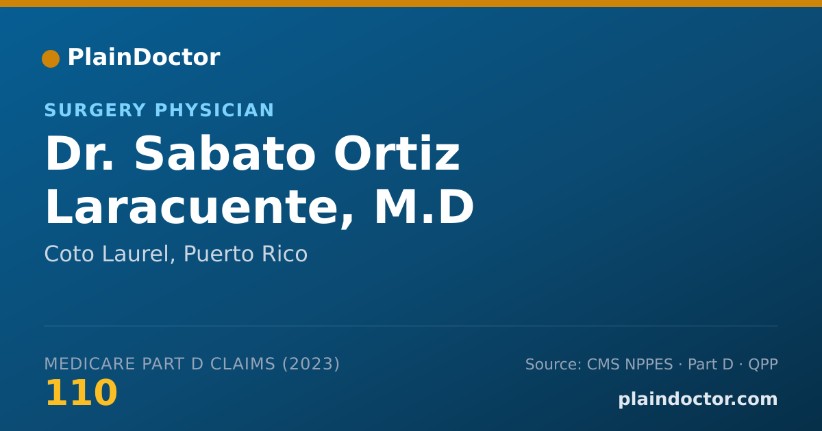 Shareable card for Sabato Ortiz Laracuente, M.D - Surgery Physician, Coto Laurel, PR