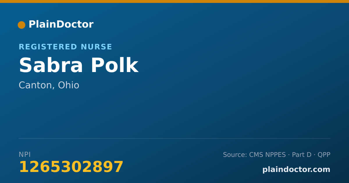 Shareable card for Sabra Polk - Registered Nurse, Canton, OH