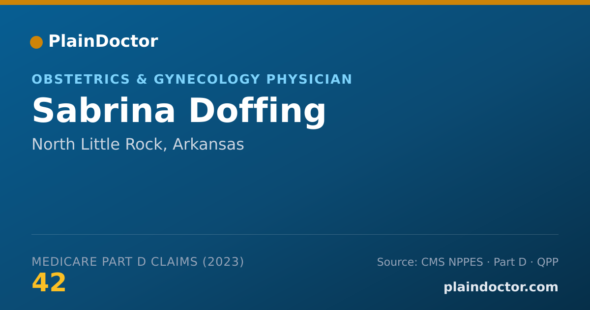 Shareable card for Sabrina Doffing - Obstetrics & Gynecology Physician, North Little Rock, AR