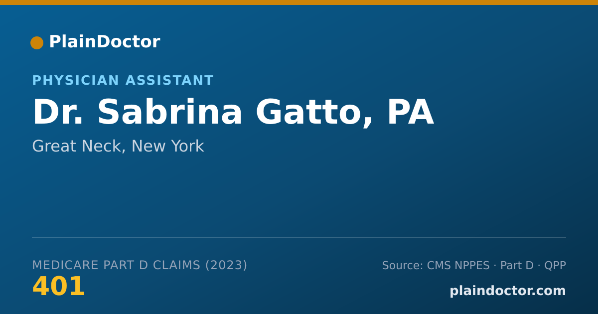 Shareable card for Sabrina Gatto, PA - Physician Assistant, Great Neck, NY