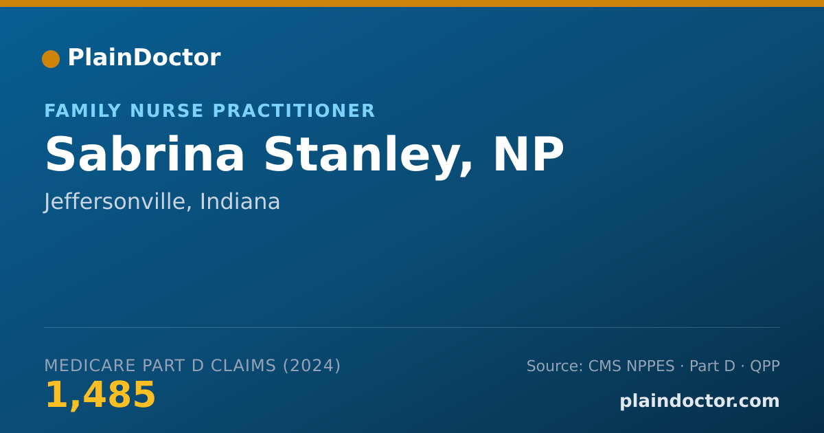 Shareable card for Sabrina Stanley, NP - Family Nurse Practitioner, Jeffersonville, IN