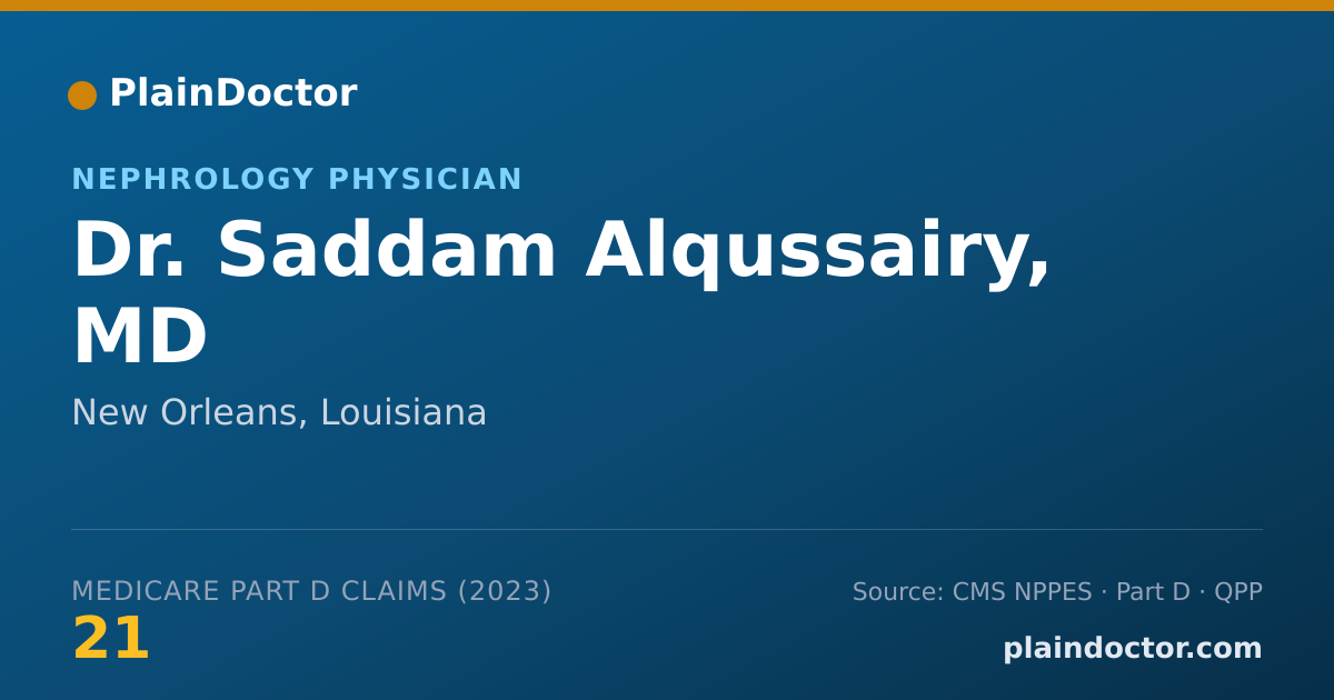 Shareable card for Saddam Alqussairy, MD - Nephrology Physician, New Orleans, LA