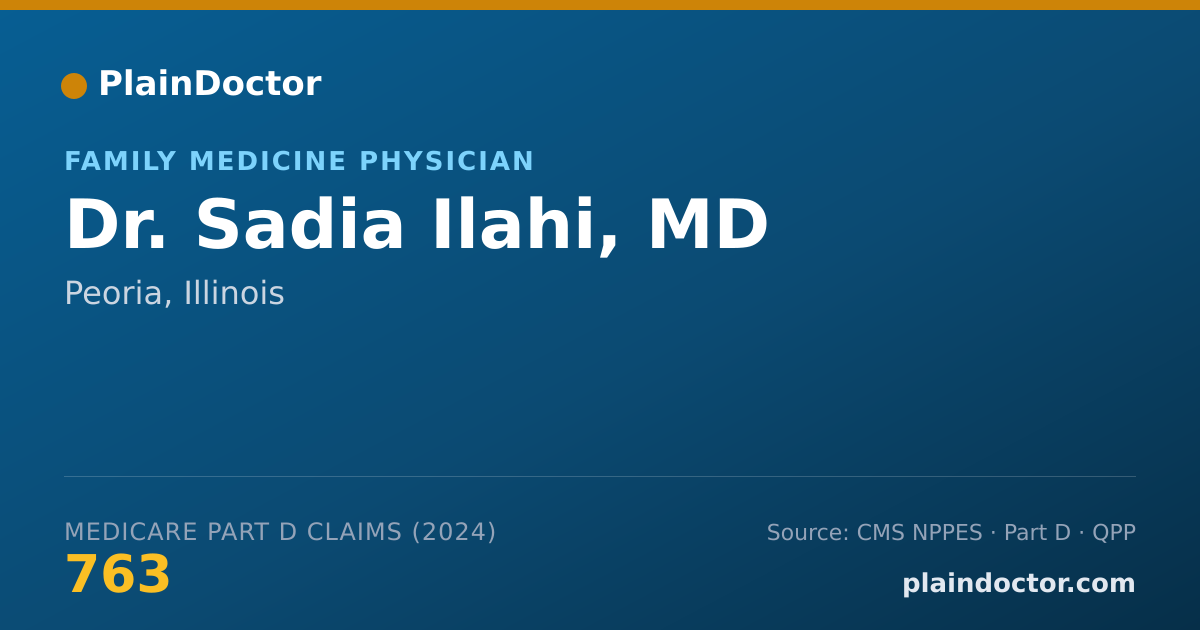 Shareable card for Sadia Ilahi, MD - Family Medicine Physician, Peoria, IL