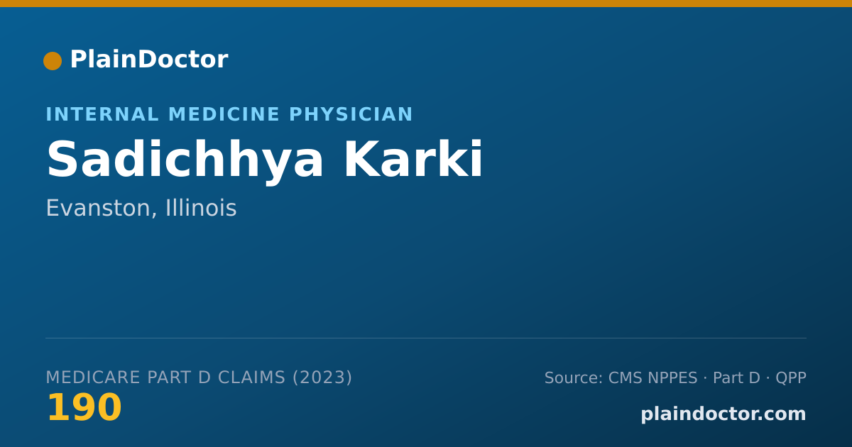 Shareable card for Sadichhya Karki - Internal Medicine Physician, Evanston, IL