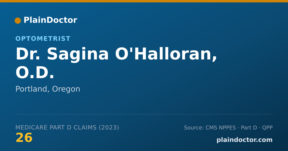 Shareable card for Sagina O'Halloran, O.D. - Optometrist, Portland, OR