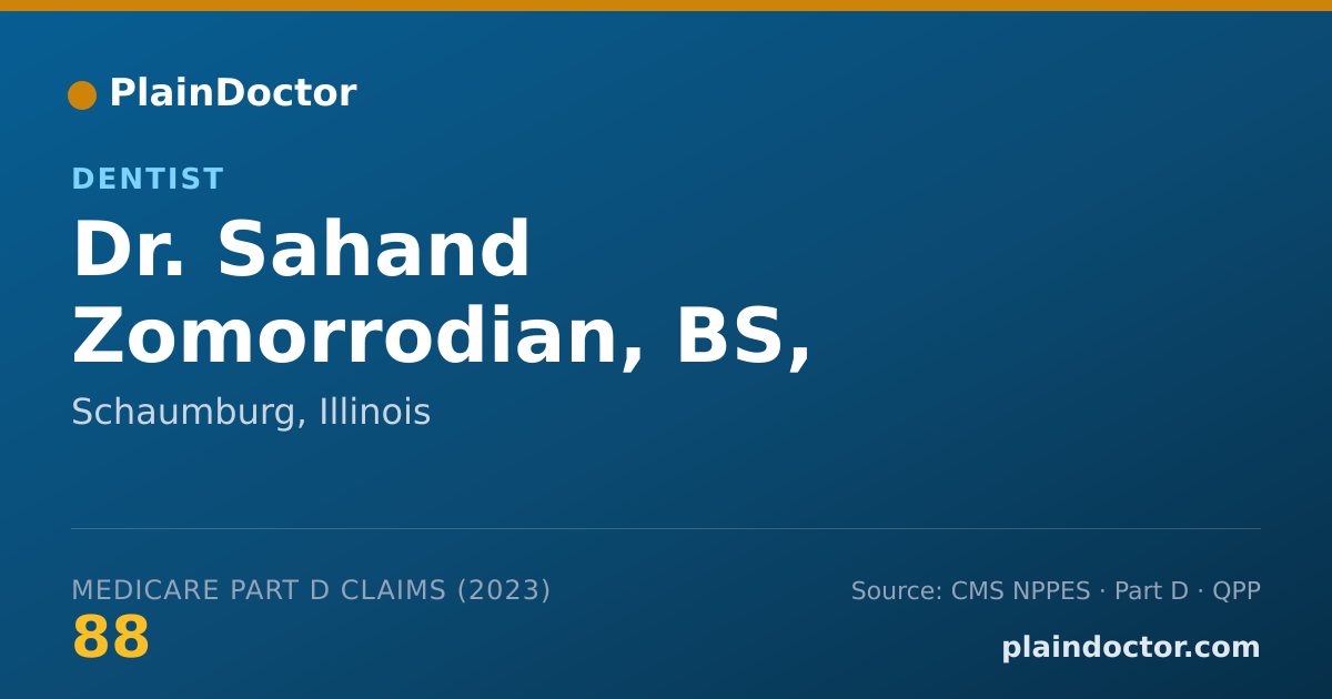 Shareable card for Sahand Zomorrodian, BS, MA,MS, DMD - Dentist, Schaumburg, IL