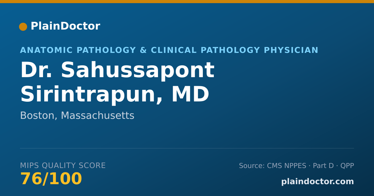Shareable card for Sahussapont Sirintrapun, MD - Anatomic Pathology & Clinical Pathology Physician, Boston, MA