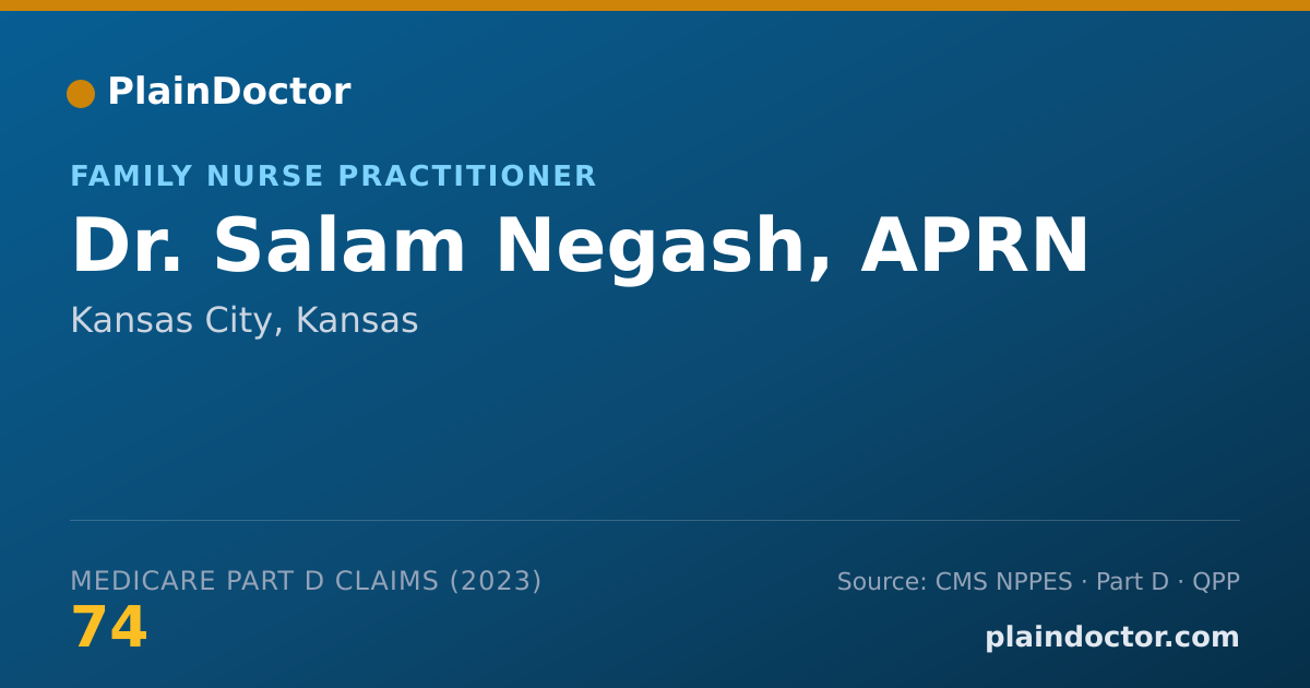 Shareable card for Salam Negash, APRN - Family Nurse Practitioner, Kansas City, KS
