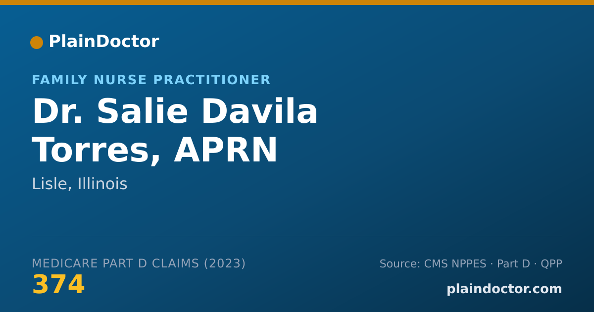 Shareable card for Salie Davila Torres, APRN - Family Nurse Practitioner, Lisle, IL