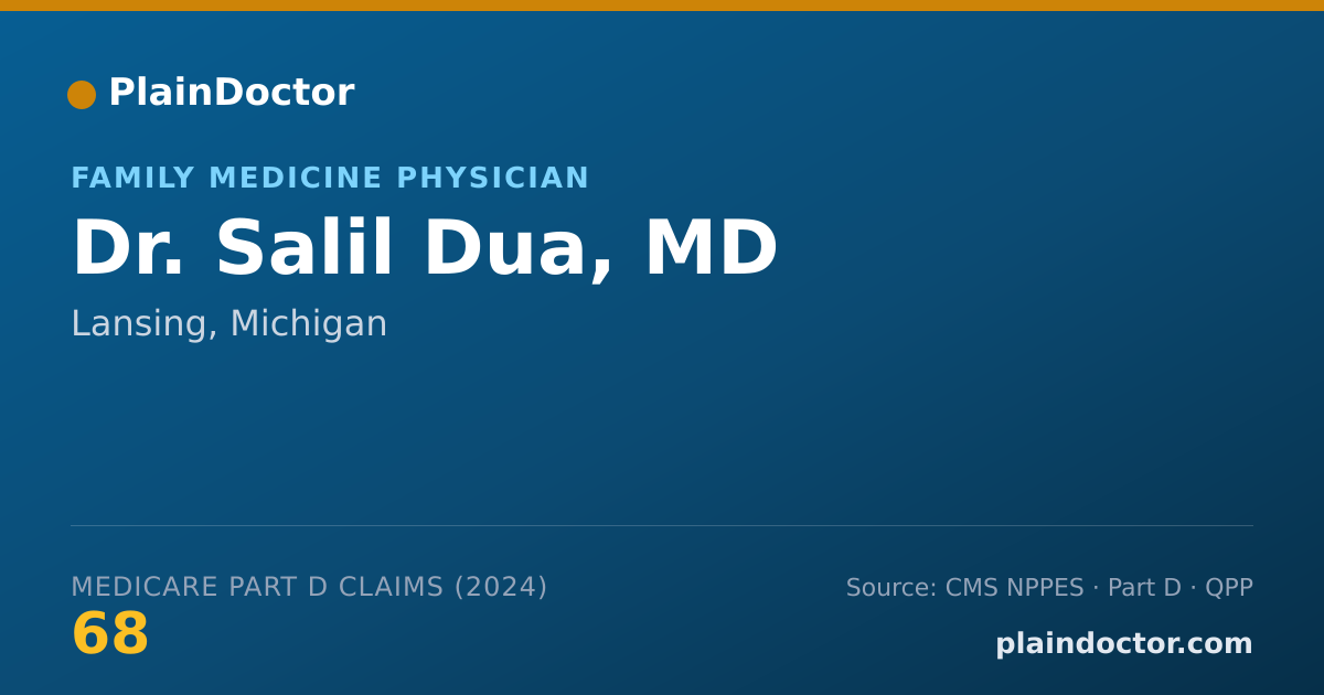 Shareable card for Salil Dua, MD - Family Medicine Physician, Lansing, MI