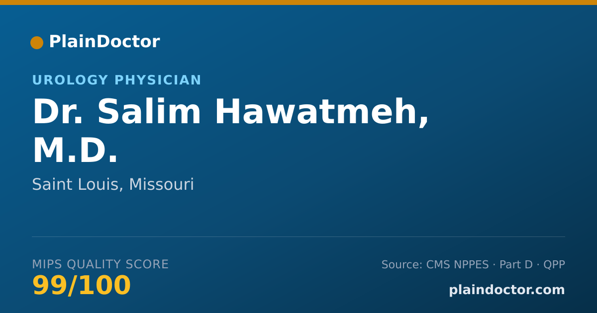 Shareable card for Salim Hawatmeh, M.D. - Urology Physician, Saint Louis, MO
