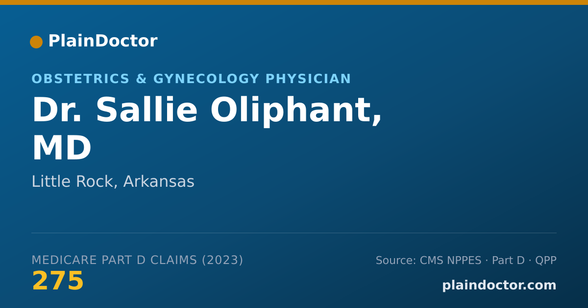 Shareable card for Sallie Oliphant, MD - Obstetrics & Gynecology Physician, Little Rock, AR