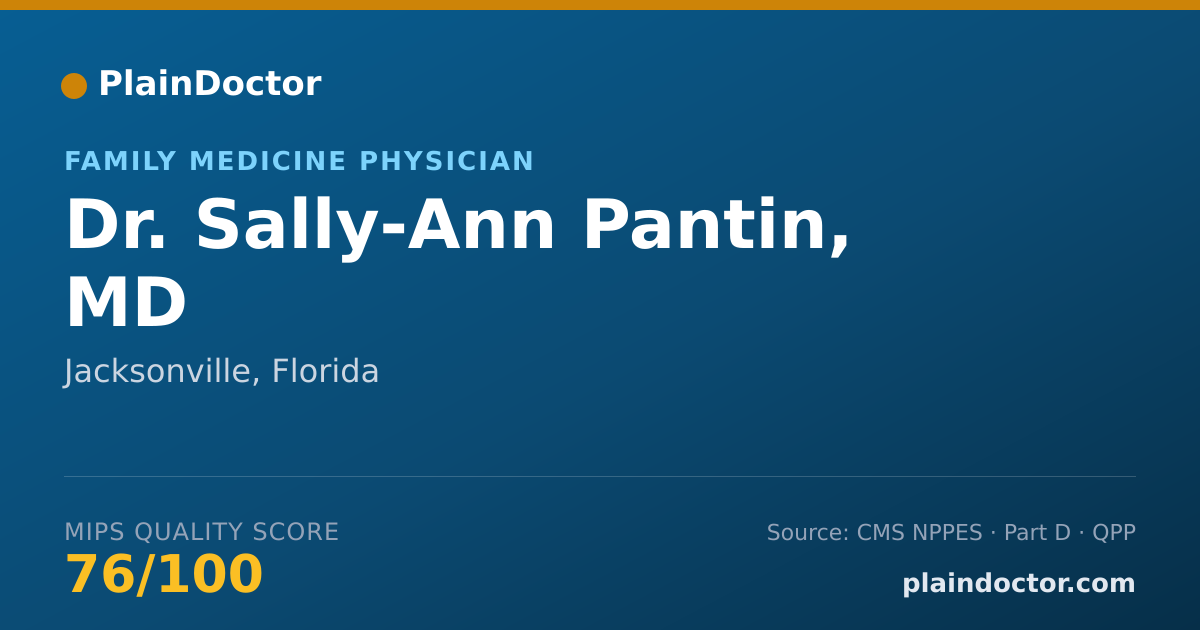 Shareable card for Sally-Ann Pantin, MD - Family Medicine Physician, Jacksonville, FL