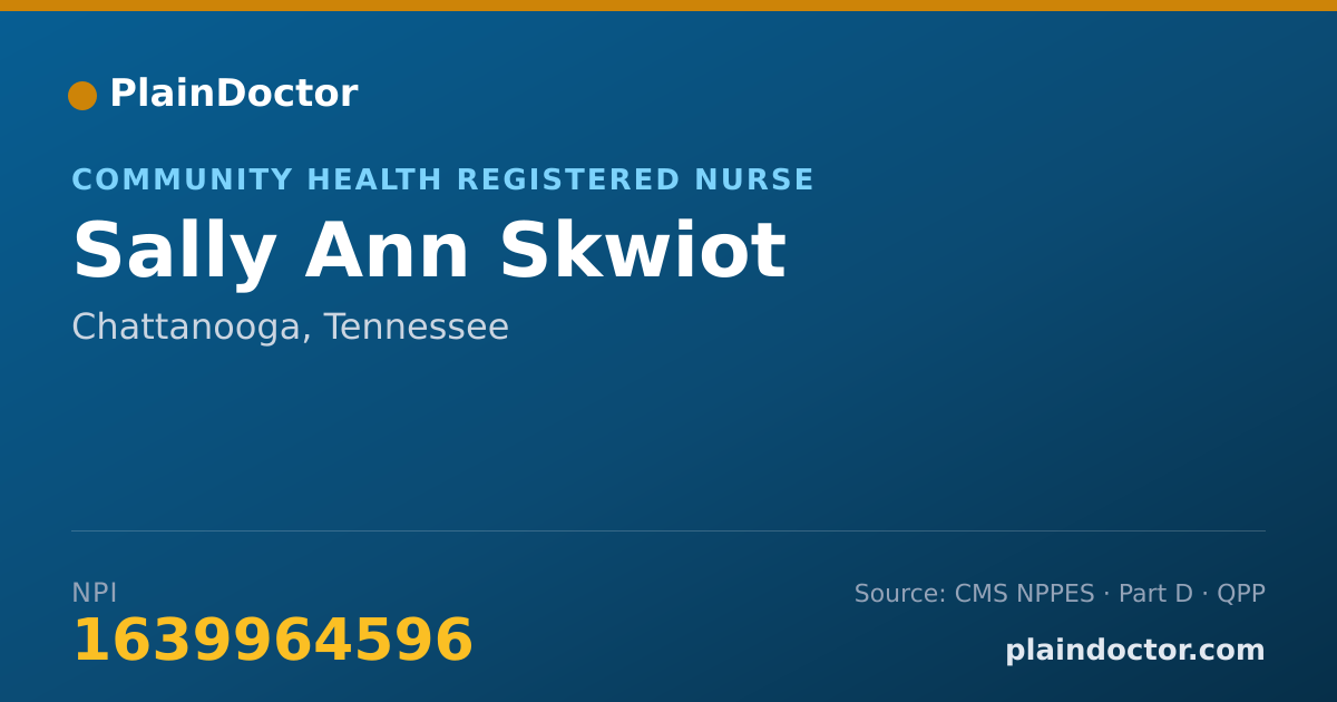 Shareable card for Sally Ann Skwiot - Community Health Registered Nurse, Chattanooga, TN